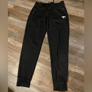 pink ultimate Victoria secret Black Joggers w dog S